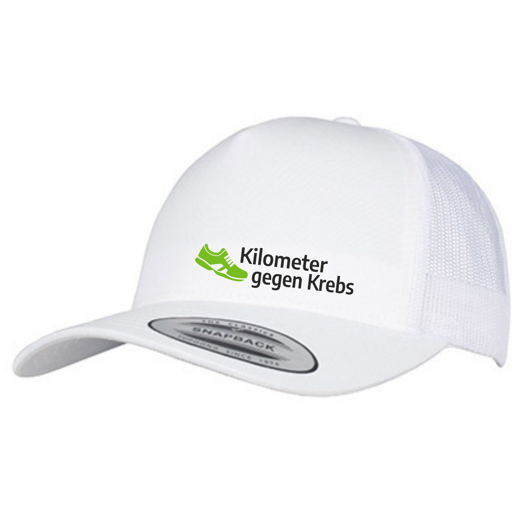 Kilometer gegen Krebs Fashioncap, Farbe: Schwarz, Weiß, Grau