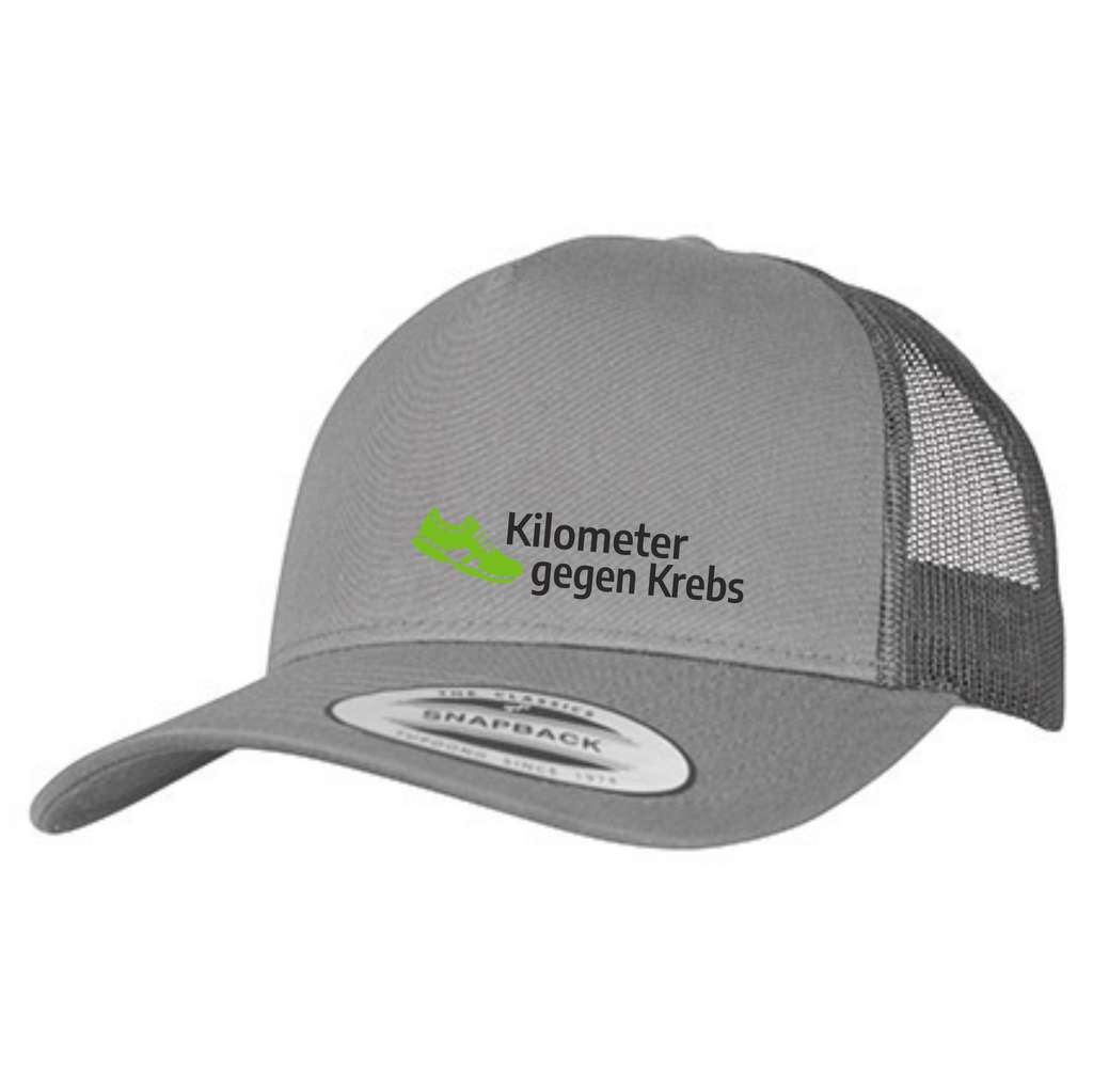 Kilometer gegen Krebs Fashioncap, Farbe: Schwarz, Weiß, Grau