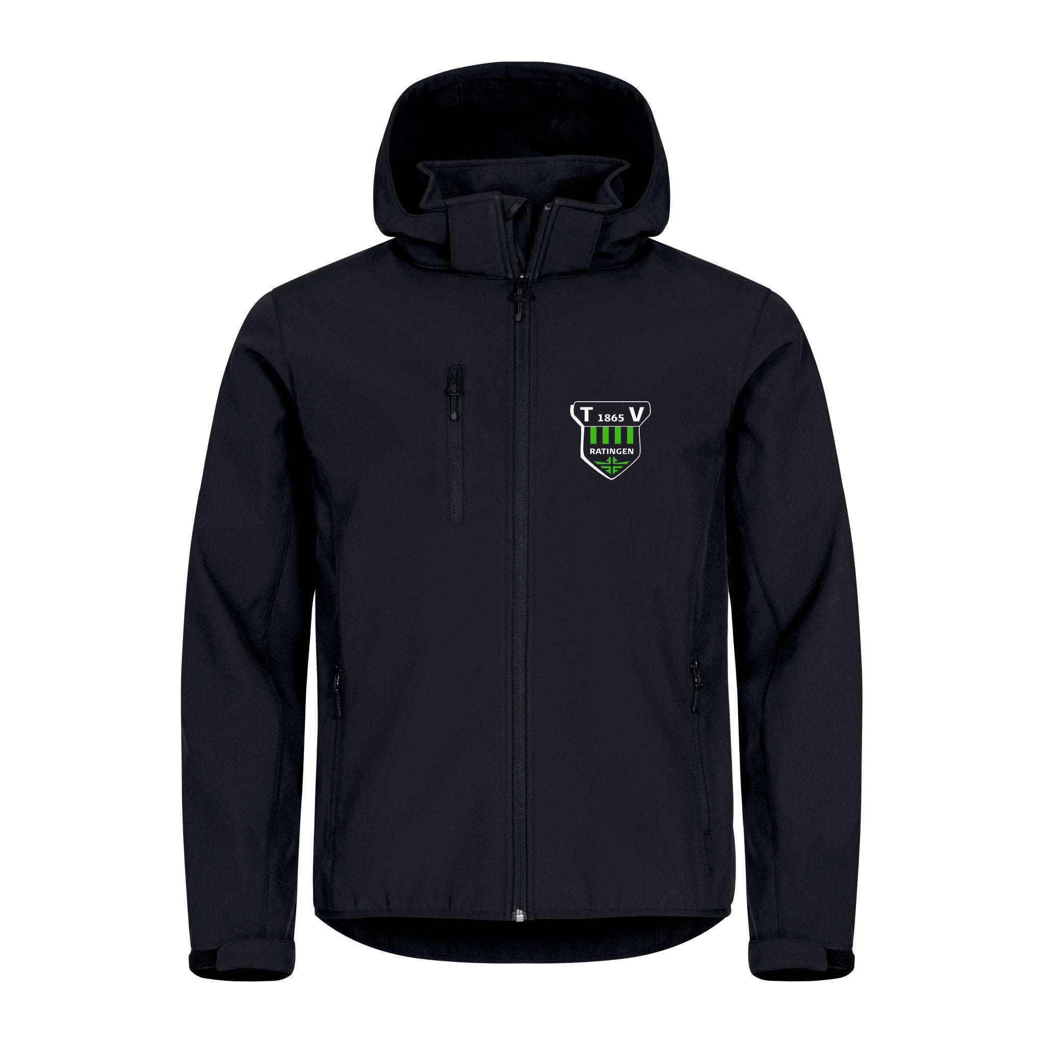 TV Ratingen Classic Softshell Jacke, Logo: Vorder- u. Rückseite