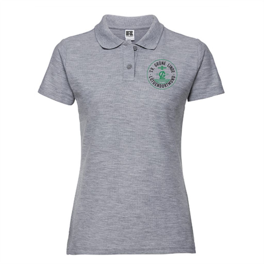 TV Grüne Linde Damen Polo-Shirt, Farben: Schwarz, Grün, Weiß, Grau