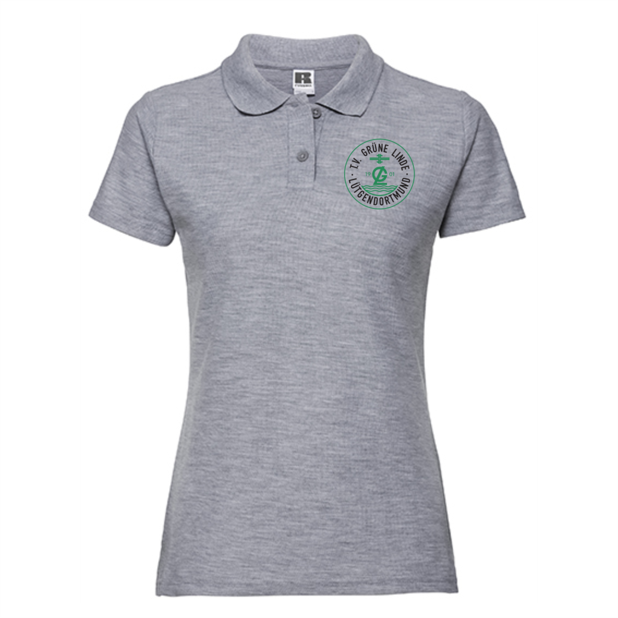 TV Grüne Linde Damen Polo-Shirt, Farben: Schwarz, Grün, Weiß, Grau