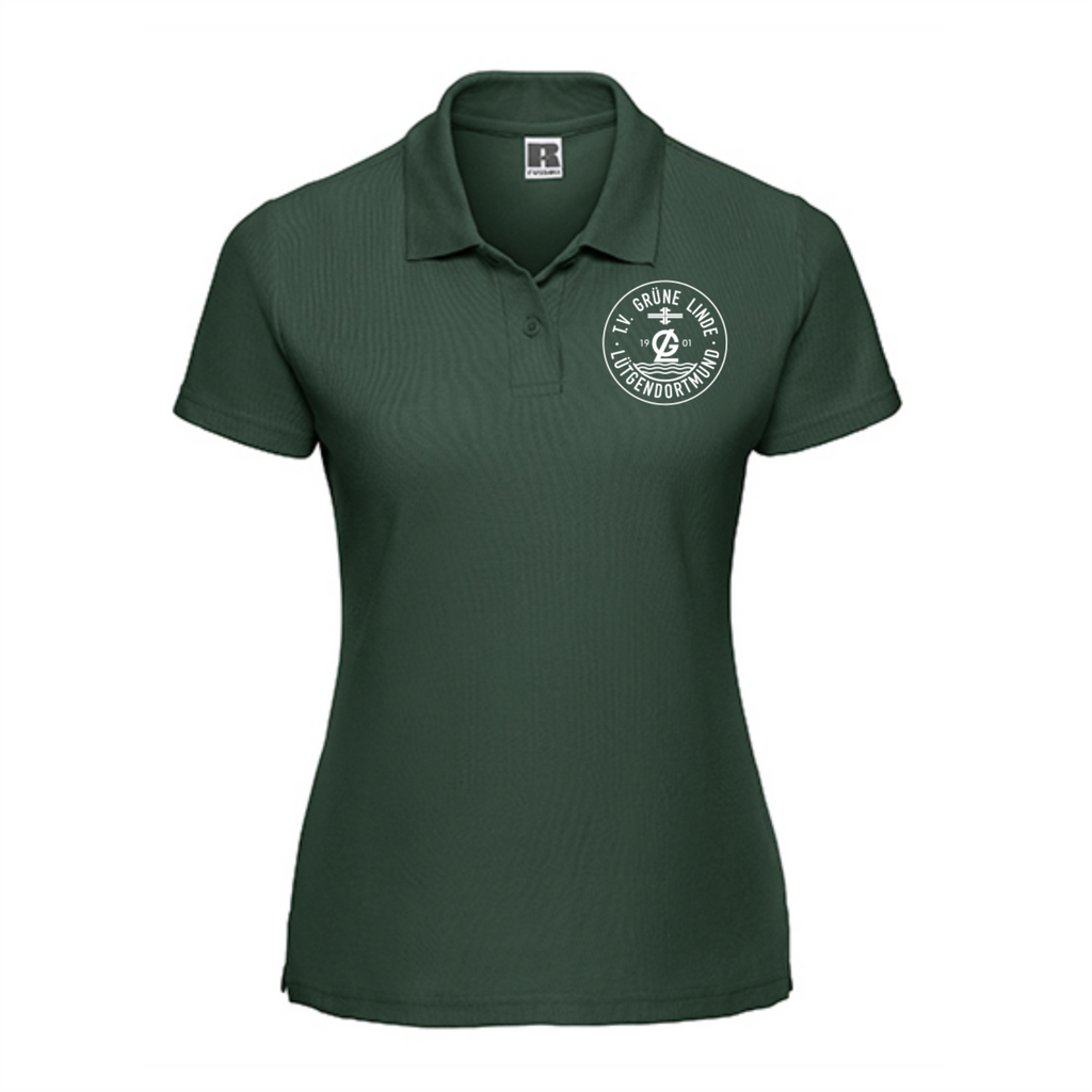 TV Grüne Linde Damen Polo-Shirt, Farben: Schwarz, Grün, Weiß, Grau