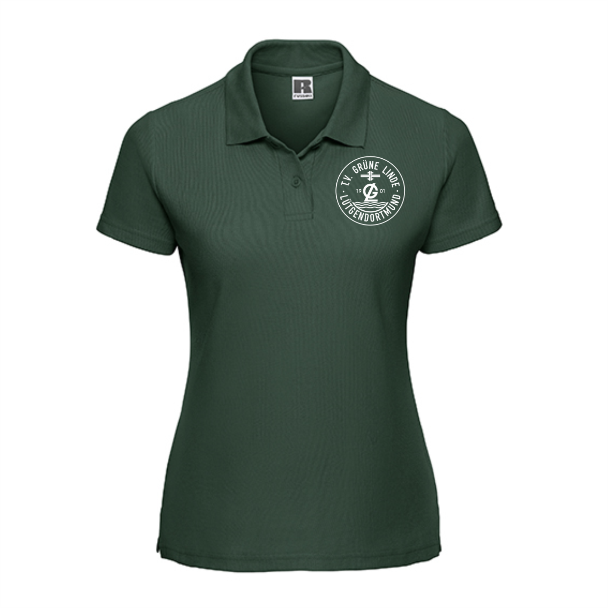 TV Grüne Linde Damen Polo-Shirt, Farben: Schwarz, Grün, Weiß, Grau