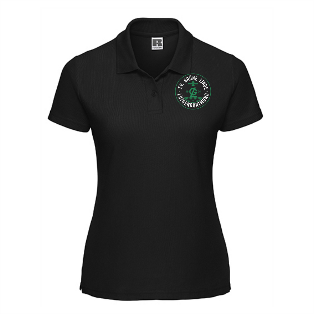 TV Grüne Linde Damen Polo-Shirt, Farben: Schwarz, Grün, Weiß, Grau