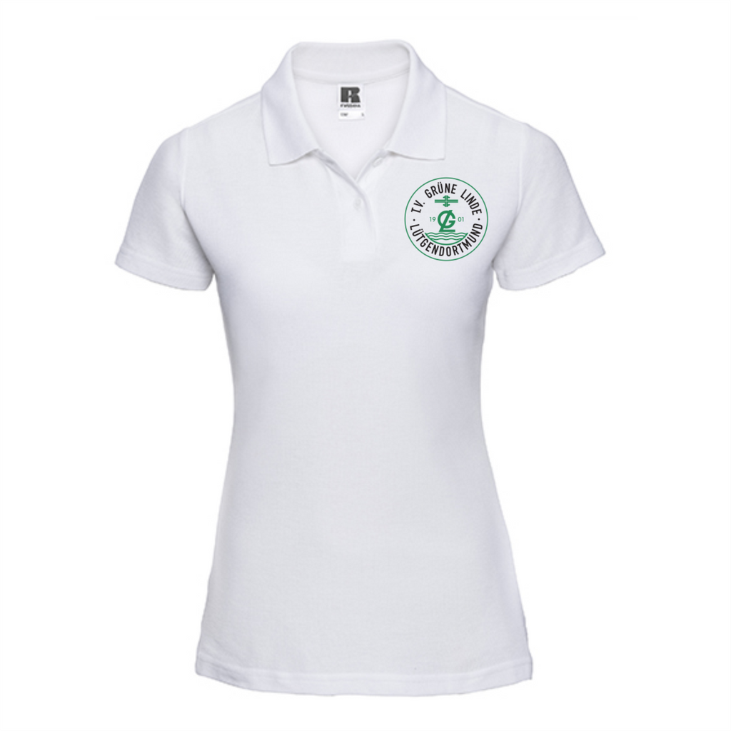TV Grüne Linde Damen Polo-Shirt, Farben: Schwarz, Grün, Weiß, Grau