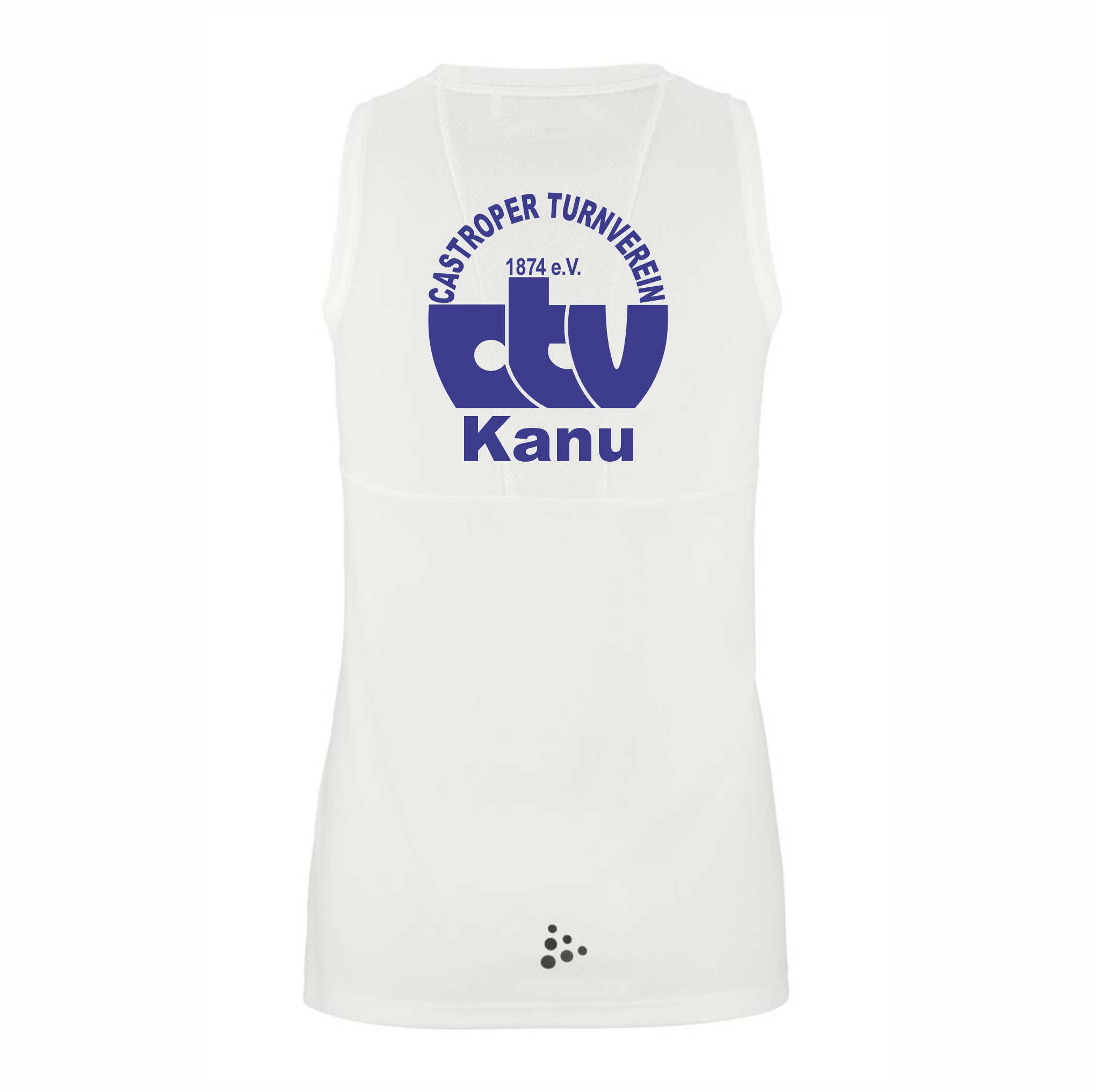 Castroper TV Kanu Craft Damen Singlet, Farben: Weiß, Blau, Schwarz