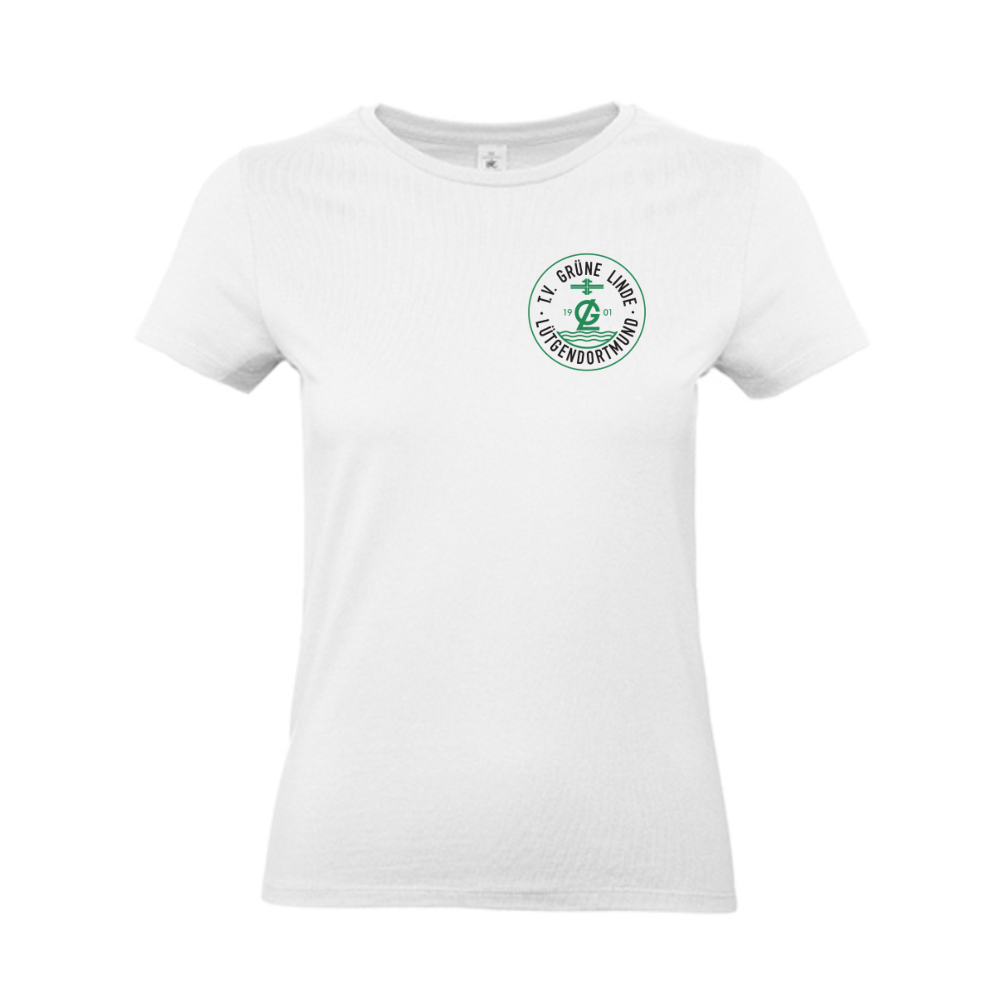 TV Grüne Linde Damen T-Shirt, Farben: Schwarz, Grau, Grün, Weiß