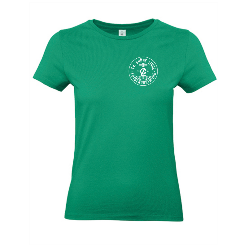 TV Grüne Linde Damen T-Shirt, Farben: Schwarz, Grau, Grün, Weiß