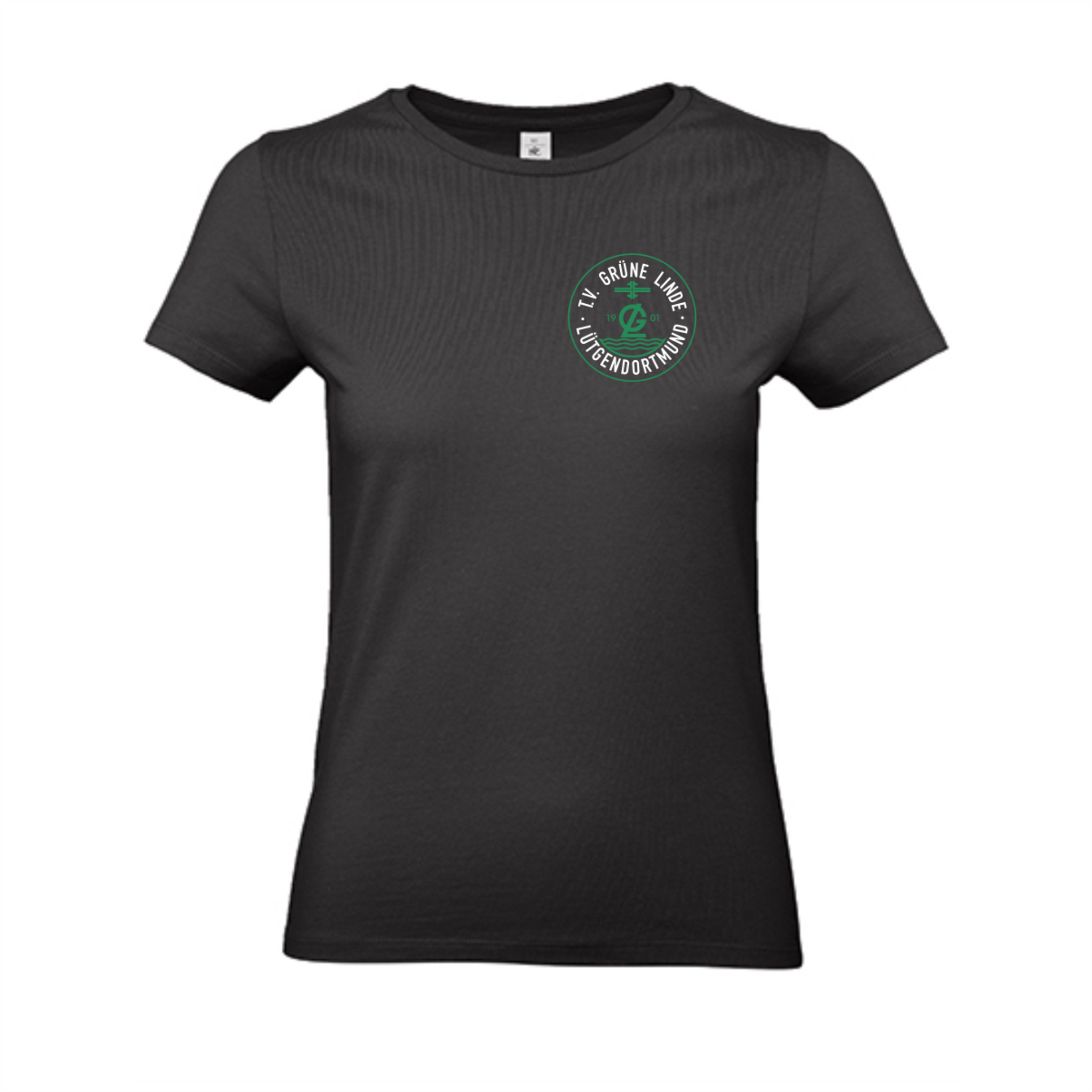 TV Grüne Linde Damen T-Shirt, Farben: Schwarz, Grau, Grün, Weiß