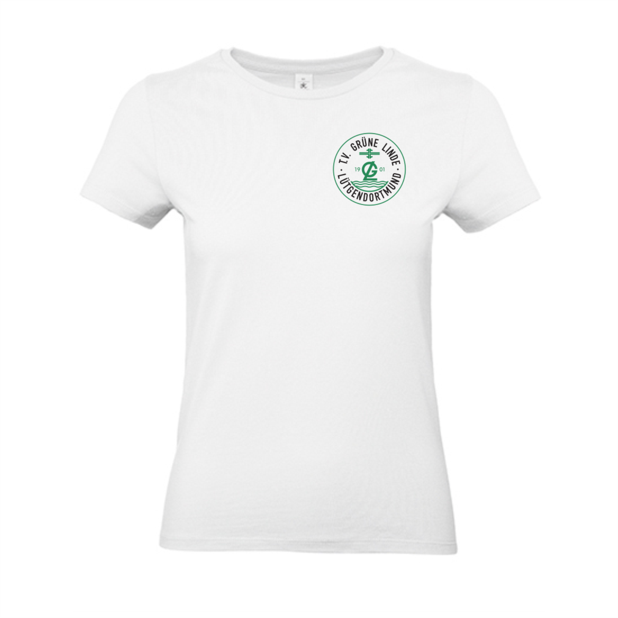 TV Grüne Linde Damen T-Shirt, Farben: Schwarz, Grau, Grün, Weiß