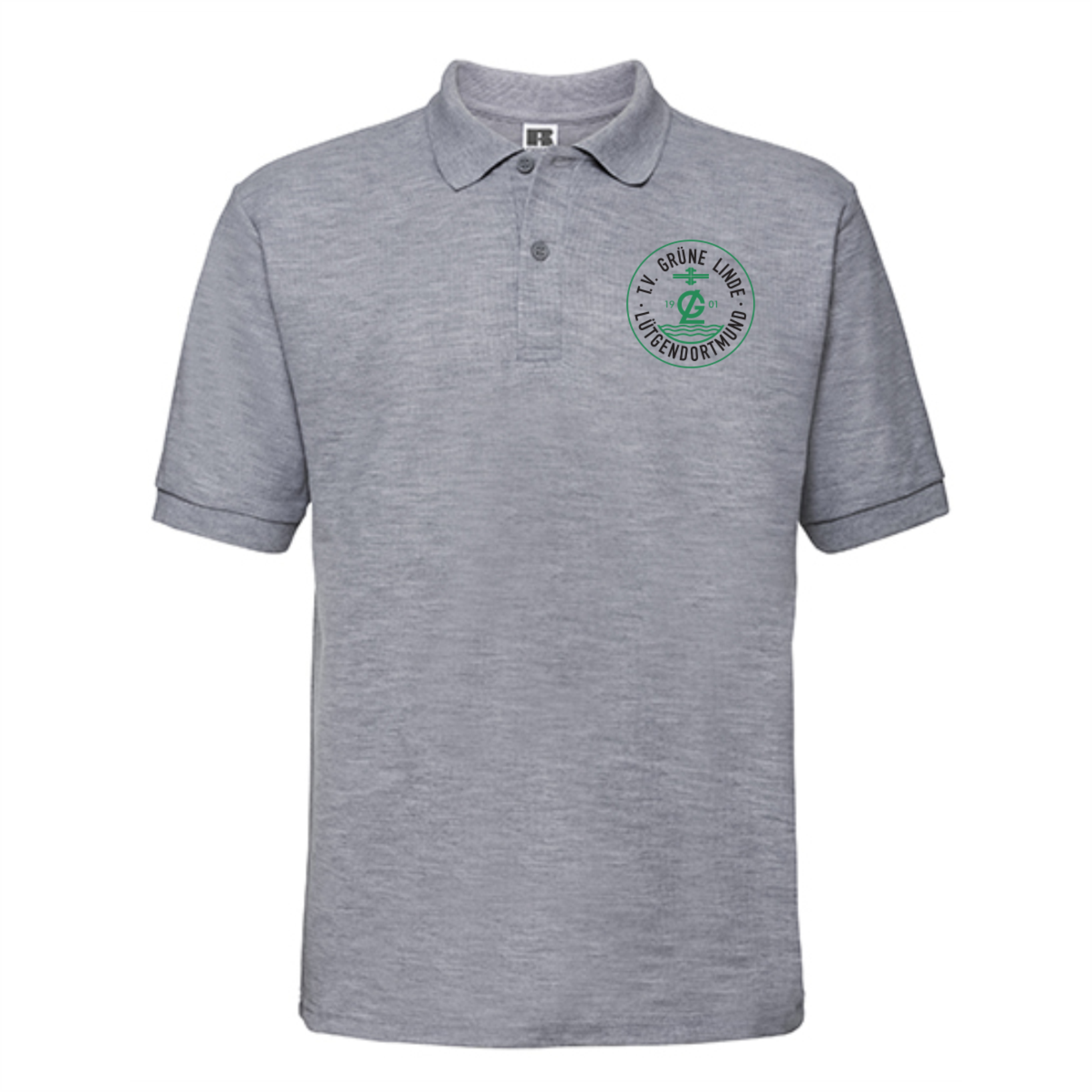 TV Grüne Linde Herren Polo-Shirt, Farben: Schwarz, Grau, Weiß, Grün