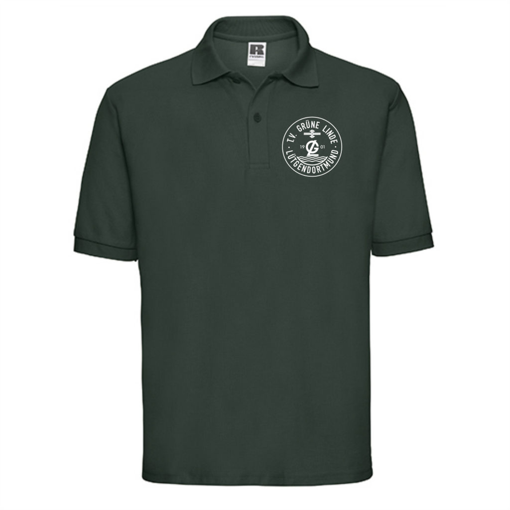 TV Grüne Linde Herren Polo-Shirt, Farben: Schwarz, Grau, Weiß, Grün