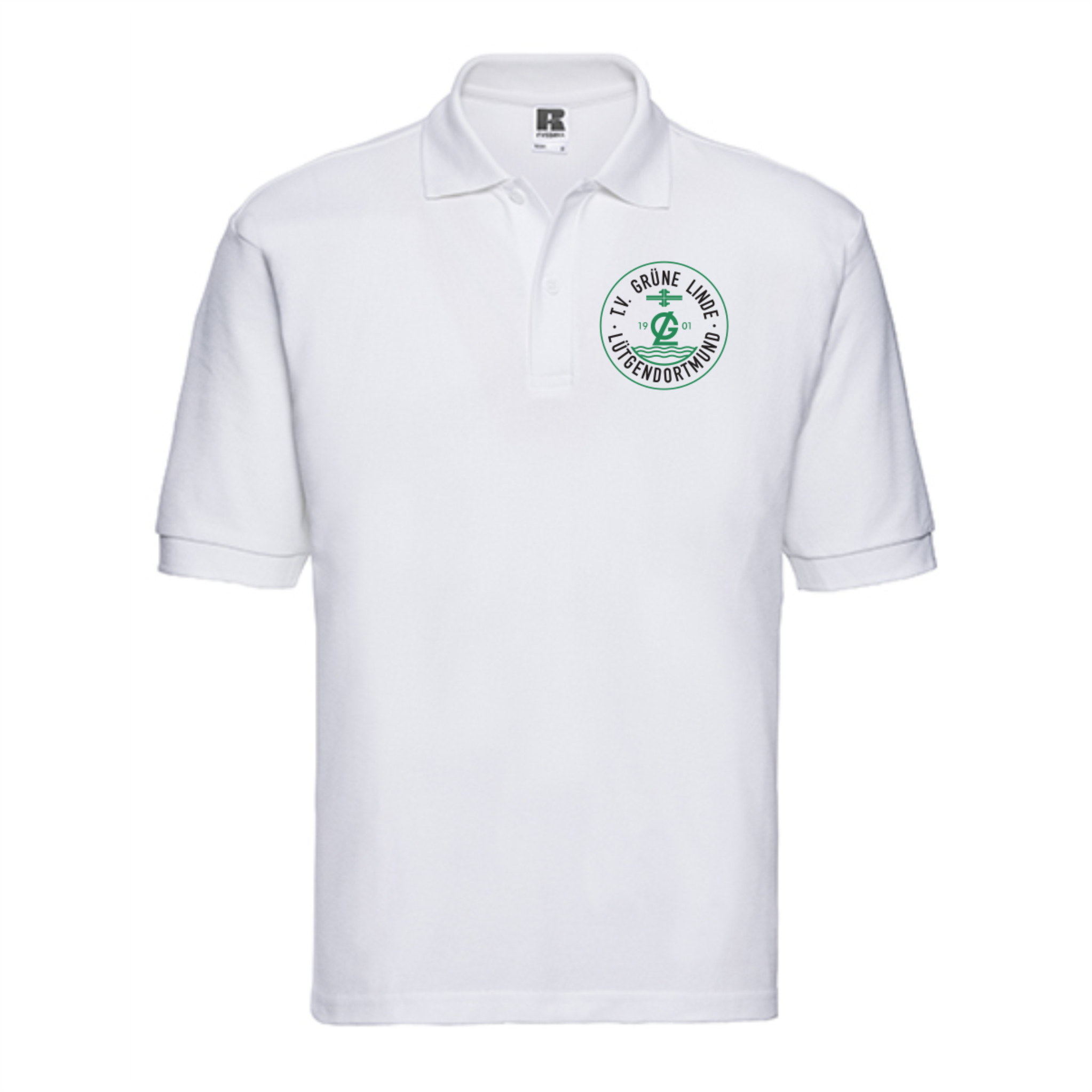 TV Grüne Linde Herren Polo-Shirt, Farben: Schwarz, Grau, Weiß, Grün