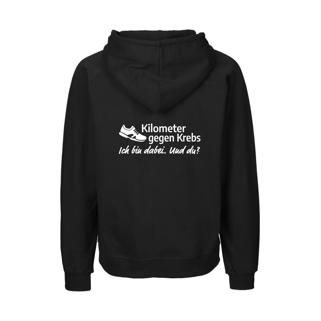 Kilometer gegen Krebs Herren Hoodie, Farben: Schwarz u. Grau