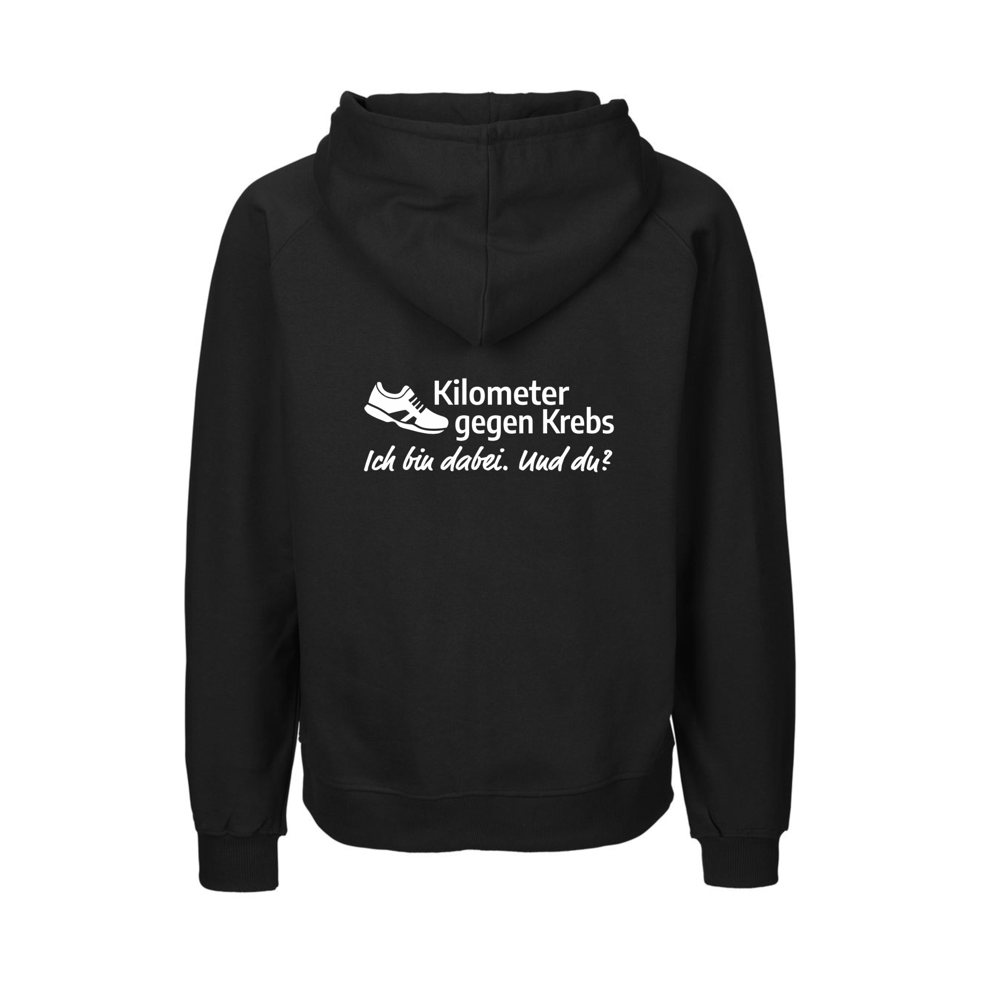 Kilometer gegen Krebs Herren Hoodie, Farben: Schwarz u. Grau