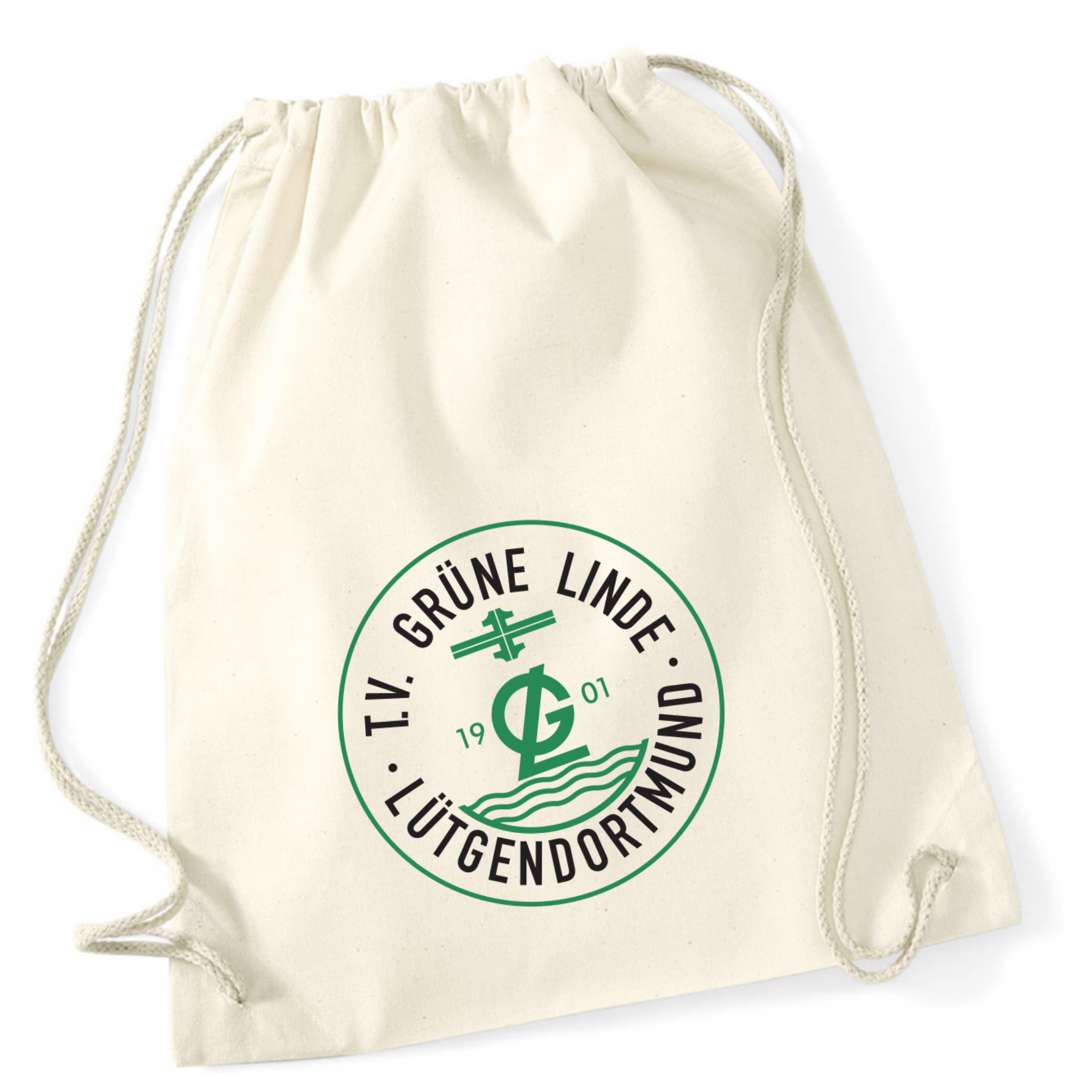 TV Grüne Linde Turnbeutel, Farben: Natur, Schwarz, Grün
