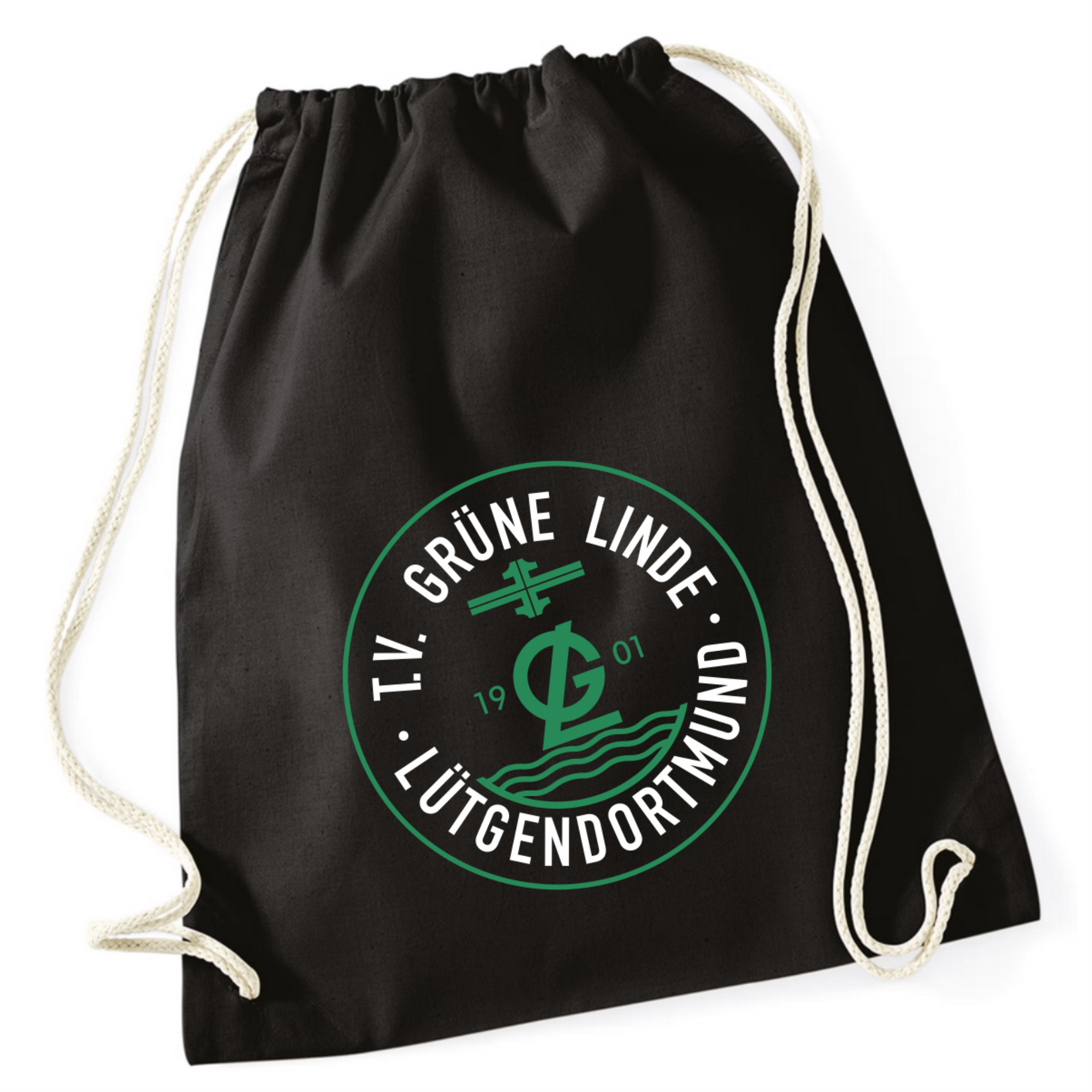 TV Grüne Linde Turnbeutel, Farben: Natur, Schwarz, Grün