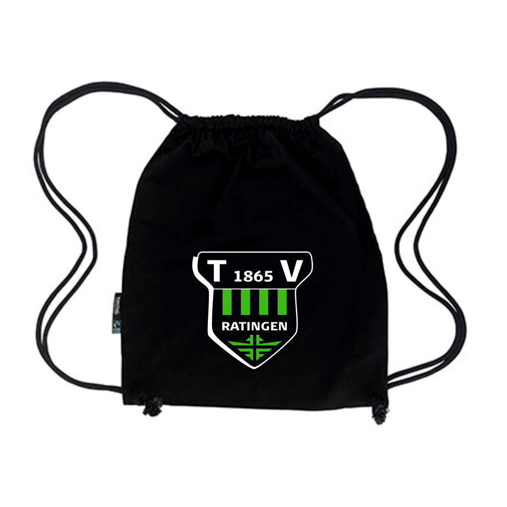 TV Ratingen Fairtrade Sportbeutel, Farben: Schwarz, Weiß