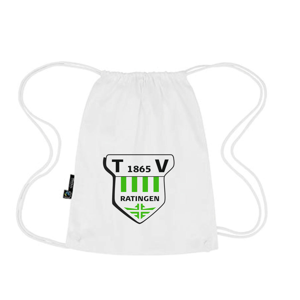 TV Ratingen Fairtrade Sportbeutel, Farben: Schwarz, Weiß