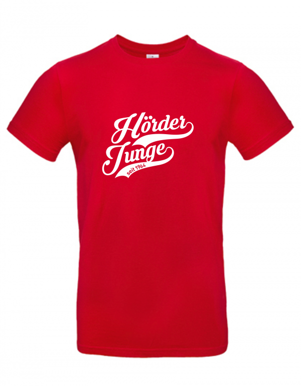 rotes T-Shirt Hörder Junge